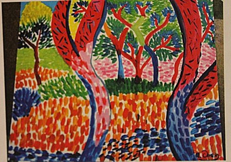 Andre Derain - The Forest: Oil on paper Andre Derain "The Forest" circa 1935, private collection, unframed dimensions approximately 16x13. André Derain was a French artist, painter, sculptor and co-founder of Fauvism with Henr