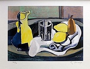 Lithograph Georges Braque: authentic lithograph Georges Braque, signed, size approx. 11 1/2 x 16 1/2 in.