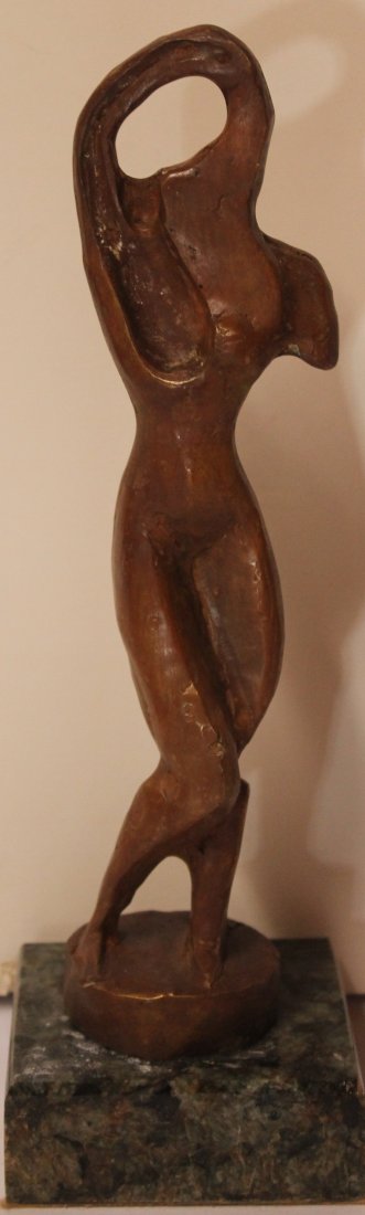 Bronze Sculpture W/ Marble Base - Alexander Archipenko: Limted Edition, Signed, Bronze Sculpture on a Marble Base, Size Approx. 11" 3" x 4" in.