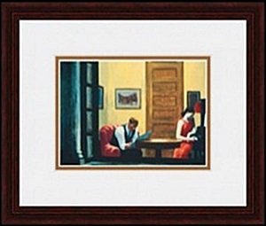 ROOM IN NEW YORK EDWARD HOPPER: authentic lithograph , IMAGE SIZE: 7X5", FRAMED: 13X11"