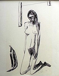 Lithograph William Brice: authentic lithograph William Brice, signed, size approx. 14 x 11 in.