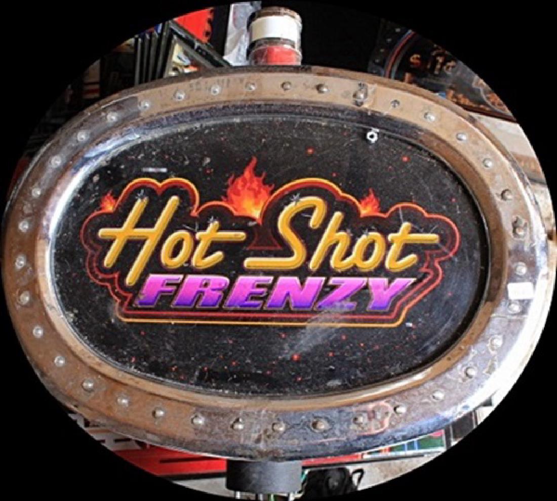 Vintage "Hot Shot Frenzy" Casino Slots Topper. (N): Attributed to: "Hot Shot Frenzy" Casino Tops for Slot Machines. Approx 16 x 18 x 5 1/2 in.