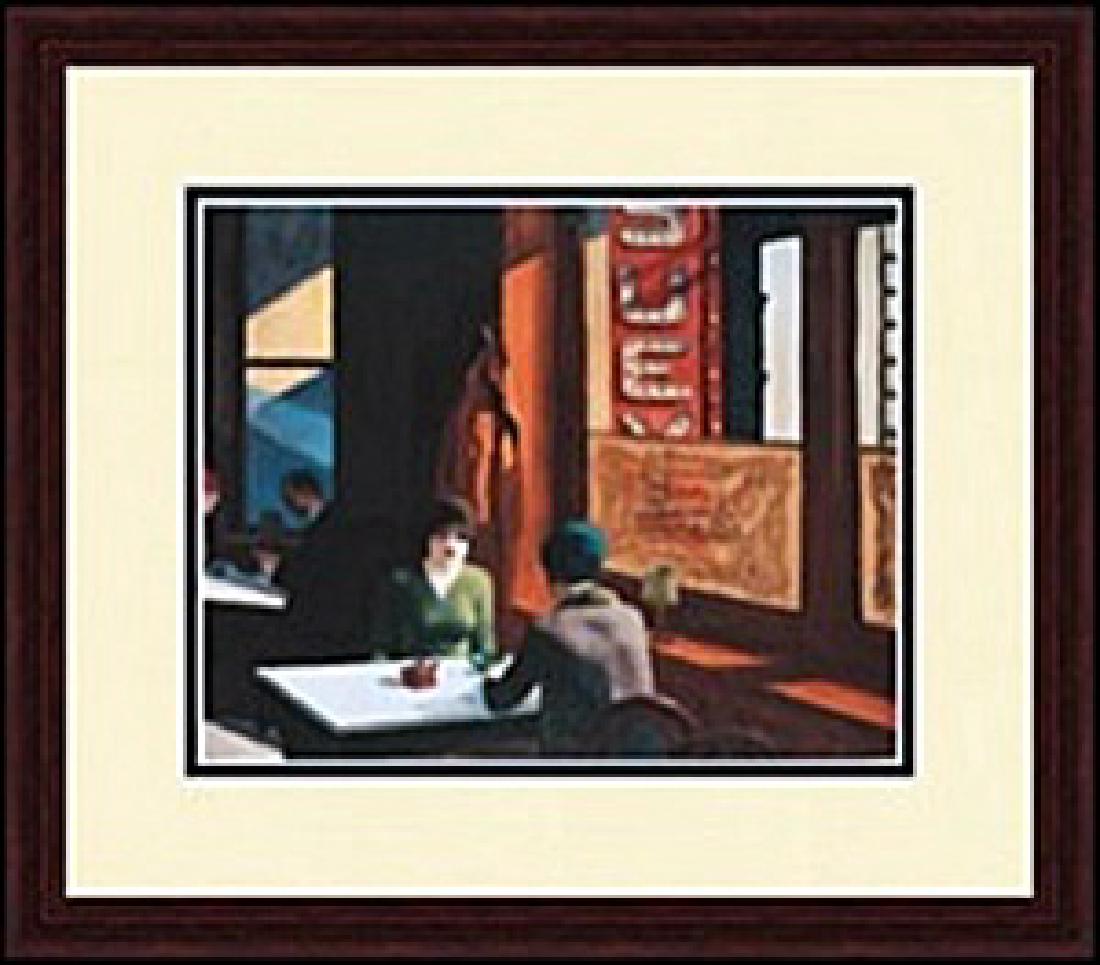 CHOP SUEY EDWARD HOPPER: authentic lithograph , IMAGE SIZE: 10X8", FRAMED: 16X14"