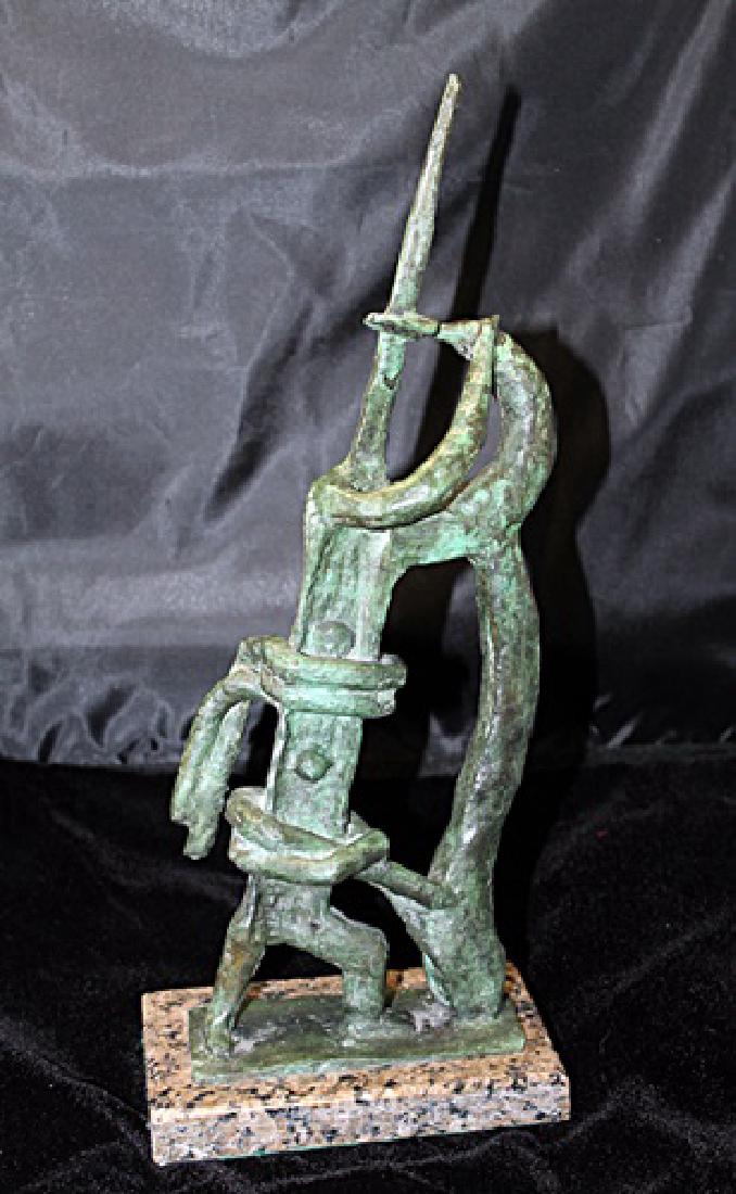 Signed Limited Edition Bronze Lipchitz: Old recast patina bronze sculpture Jacques Lipchitz, bearing a signature in a limited edition. Dimensions approx 19 x 7 x 7.