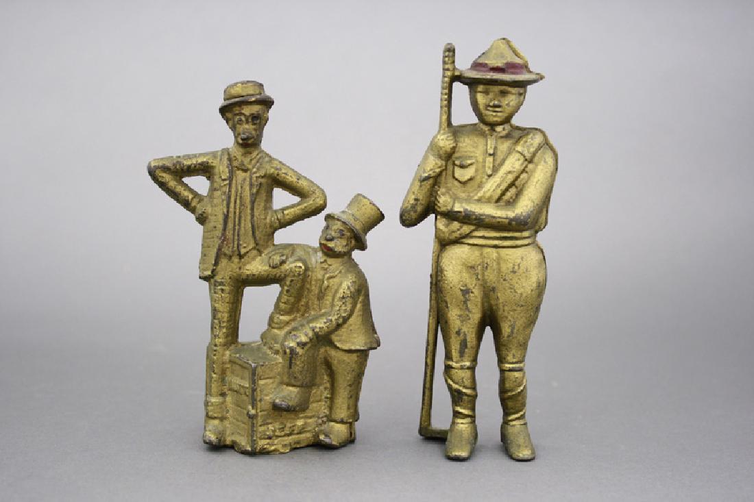 Mutt & Jeff / Boy scout: A. C. Williams Ravenna, Ohio - Circa 1920 Material: Cast Iron