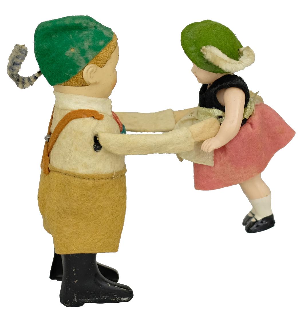Dancing Aryan Youths: Made by Schuco Toys; Germany - Circa 1930’s.