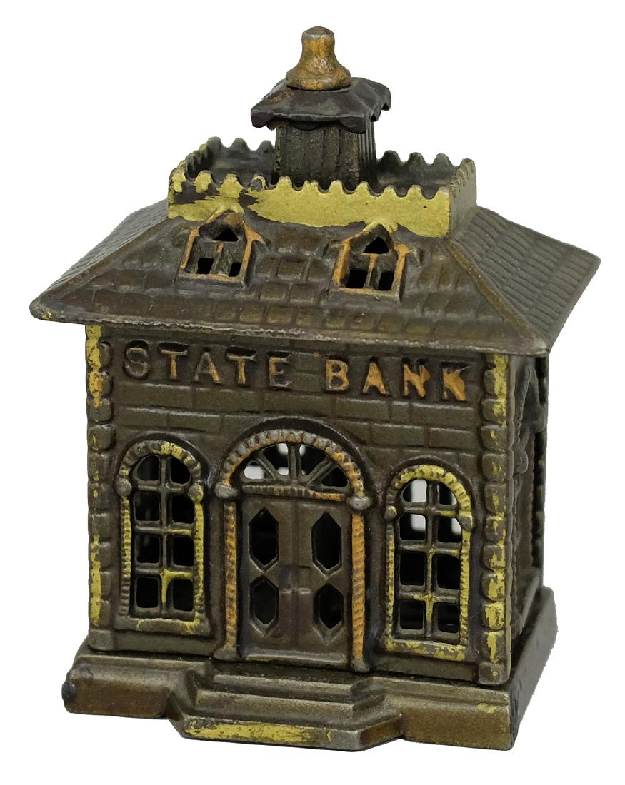 State Bank - Straight Letters: Kenton Hardware Kenton, OH. - Circa 1899 Cast Iron
