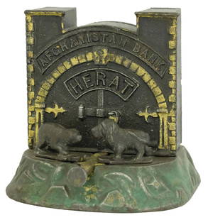 Afghanistan Bank: Mechanical Novelty Works New Britain, CT - Mid 1880s