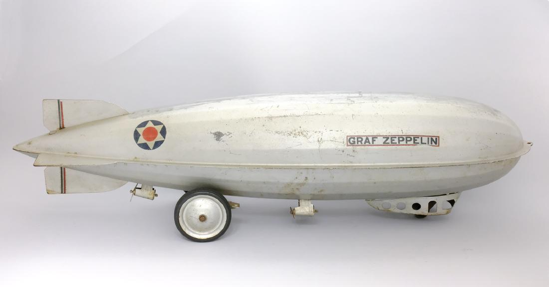 Graf Zeppelin: Steel Craft (Murray Toys) Cleveland, OH - 1932 - 31â€ L Sheet Steel with Rubber Tires