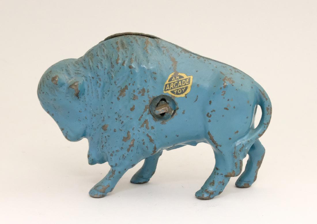 Buffalo - Blue: Arcade Mfg. Co. Freeport, IL - 1920's Very scarce in blue and retains its Arcade label. Material: Cast Iron