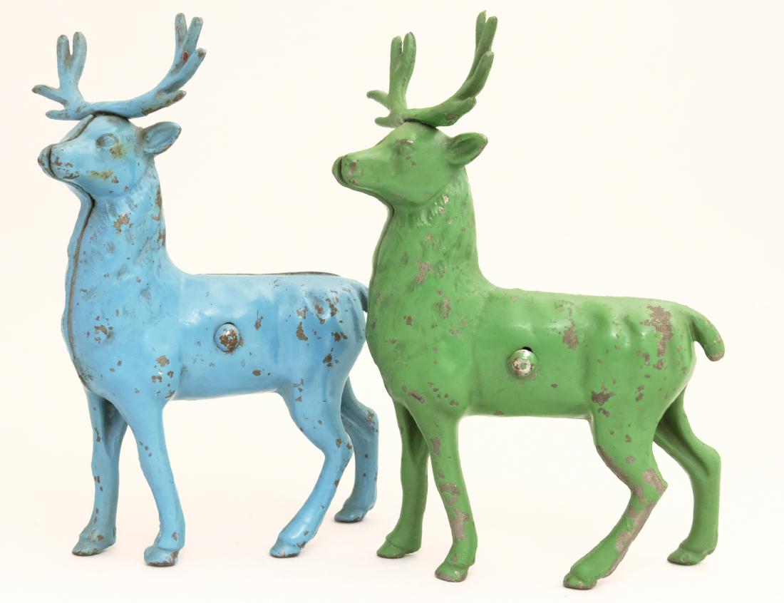 Reindeer - Small, Blue & Green: Arcade Mfg. Co. Freeport, IL - 1920 Material: Cast Iron