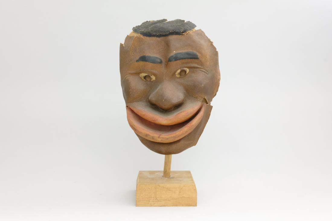 Black Faced Mask: Probably American - 1920 - 9.5" T Material: Composition