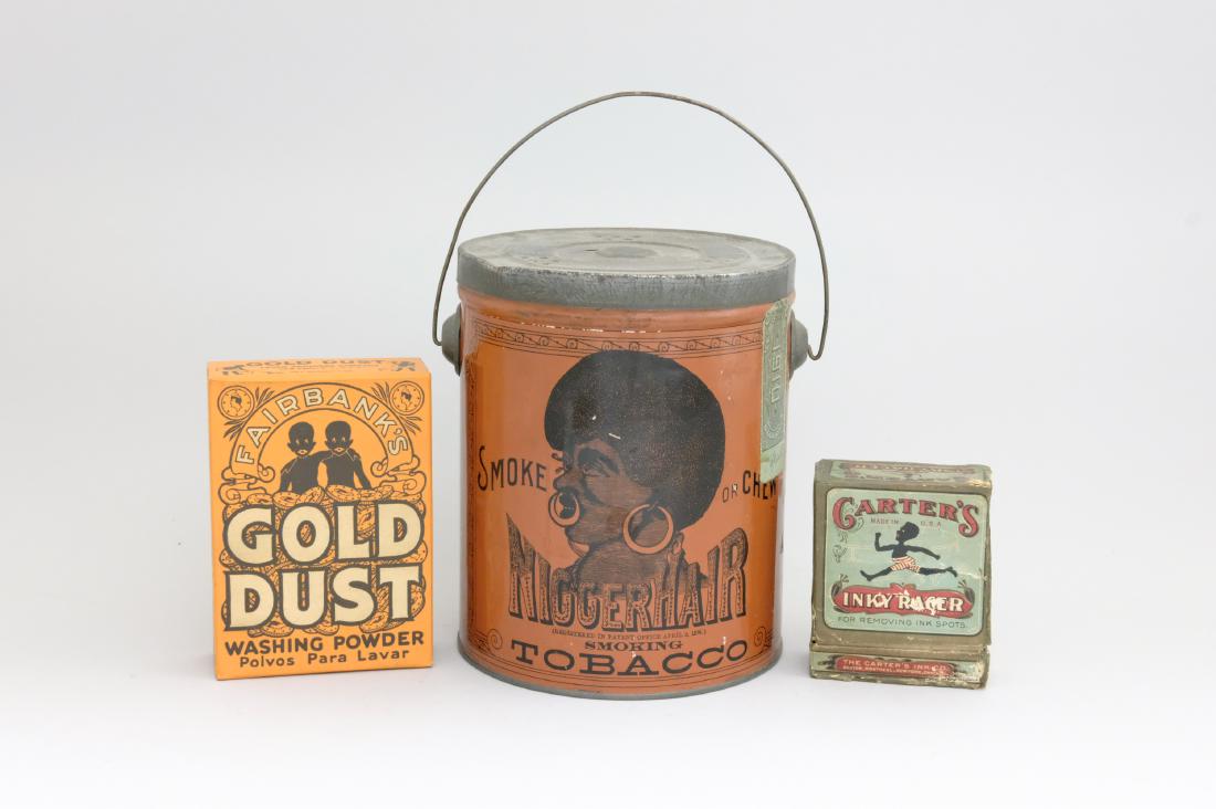 Three Black Themed Advertising Pieces: American - 1910's / 1920's - 7" T Material: Tin / Cardboard