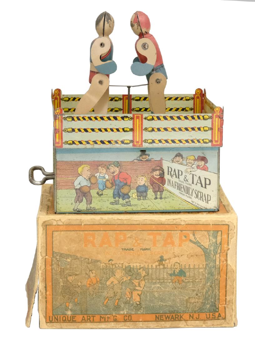 Rap & Tap: Unique Art Mfg. Co. Newark, NJ - Circa 1920's Material: Tin