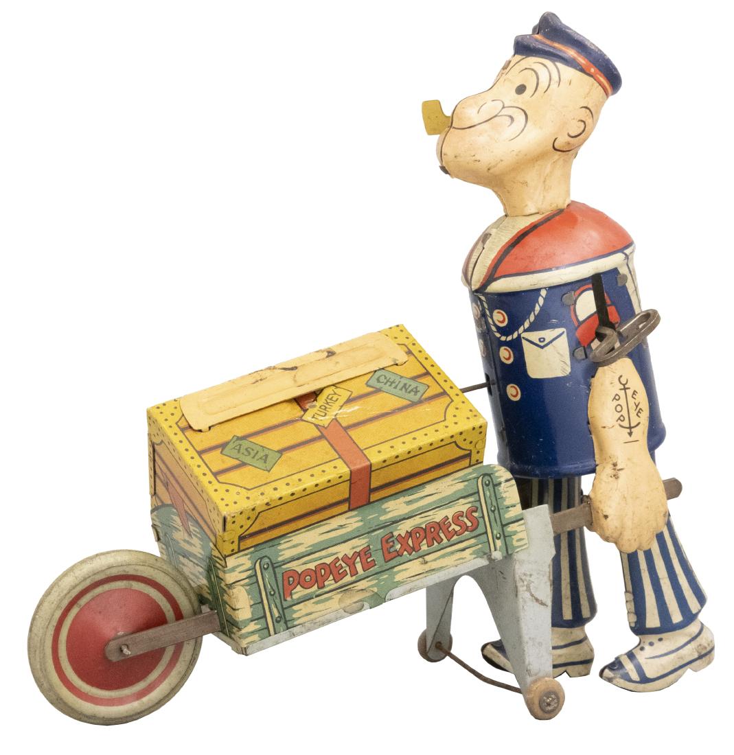 Popeye Express with Cart: Louis Marx & Co. New York, NY - Circa 1930's Material: Tin