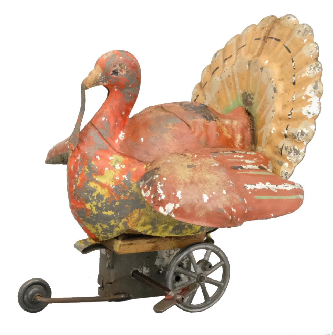 Turkey with Moveable Wings: S.G. Gunthermann German - Circa 1920's - 4.25" L Material: Tin