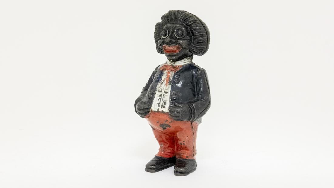 Golliwog: John Harper Ltd. Willenhall, England - 1910 Cast Iron Excellent condition bank in very bright paint.