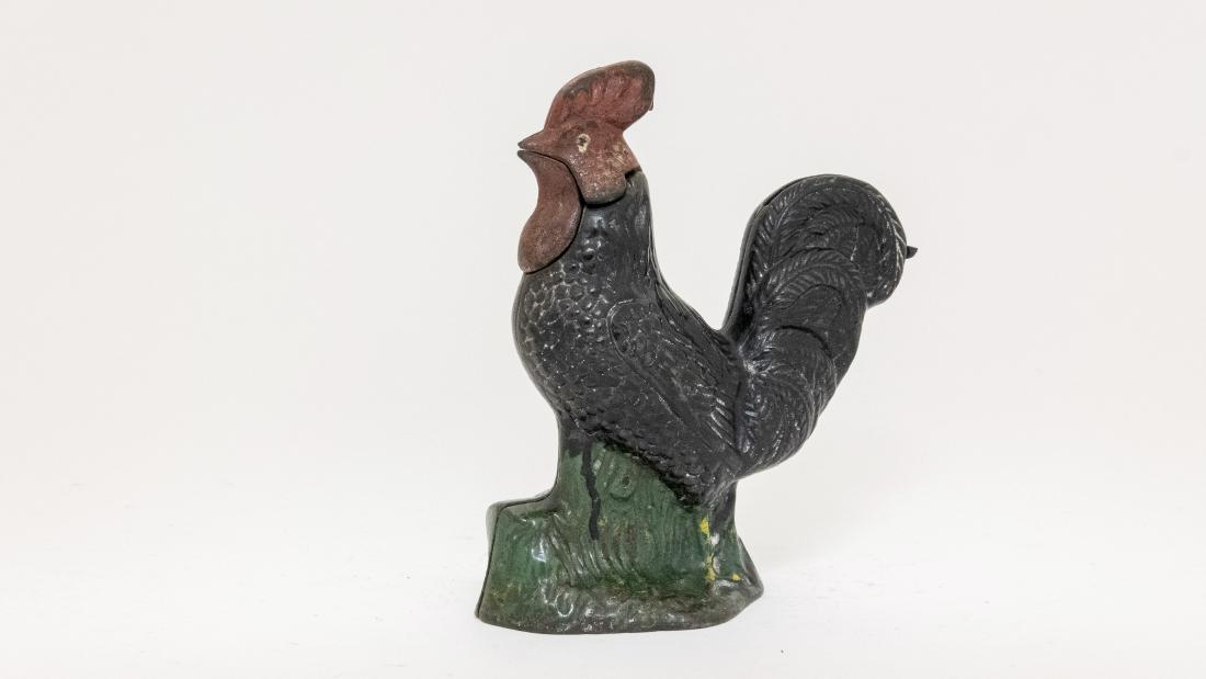 Rooster Bank: Kyser & Rex Philadelphia, PA - 1880's Cast Iron