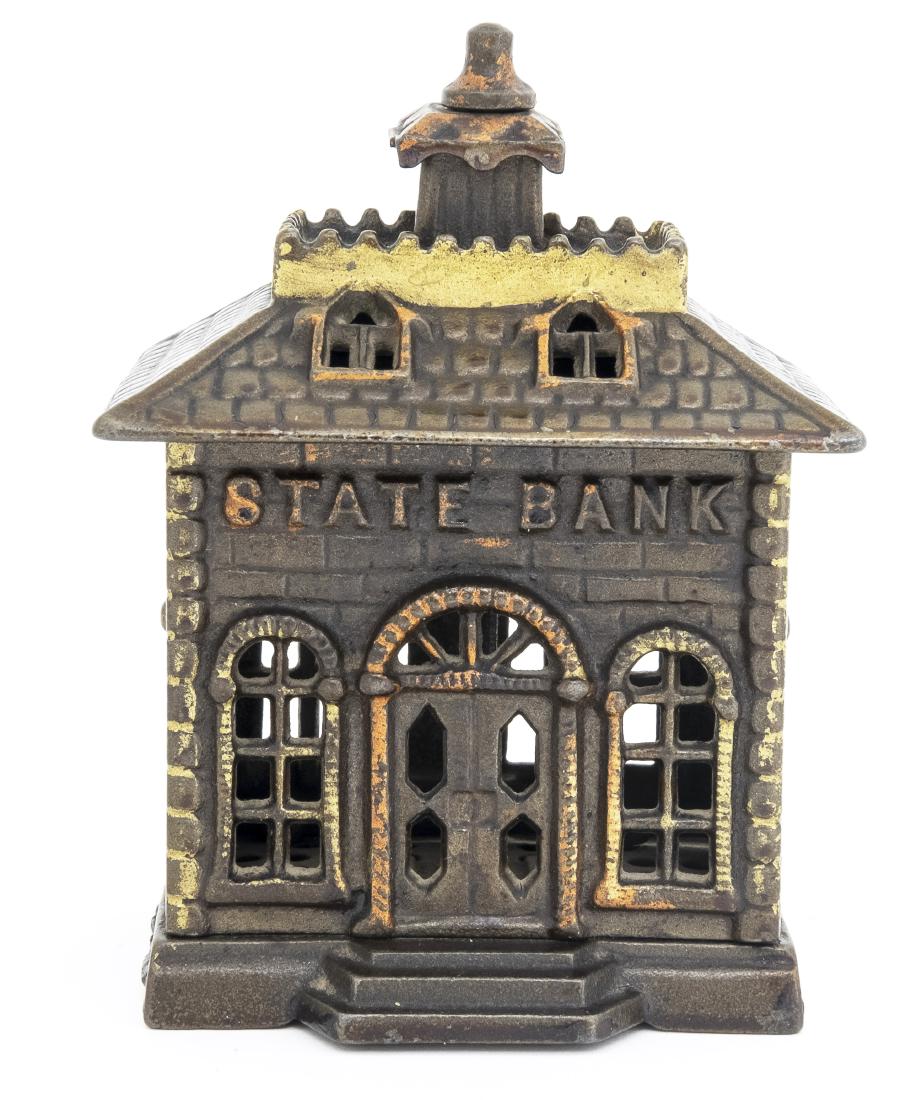 State Bank 5 1/2" T: Straight Letters Kenton Hardware - 1899 Cast Iron