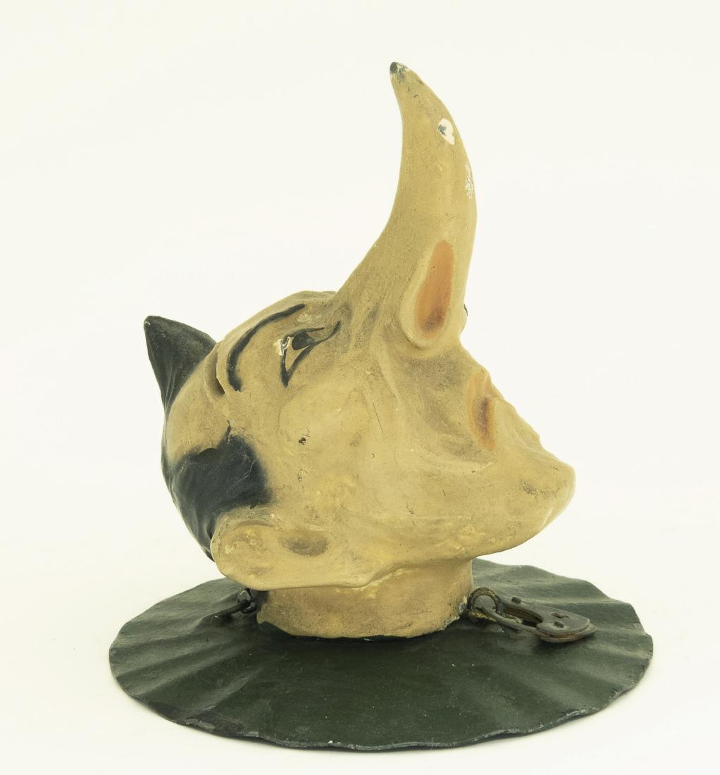 Clown with Pointy Nose Spelter Bank (1 of 1)