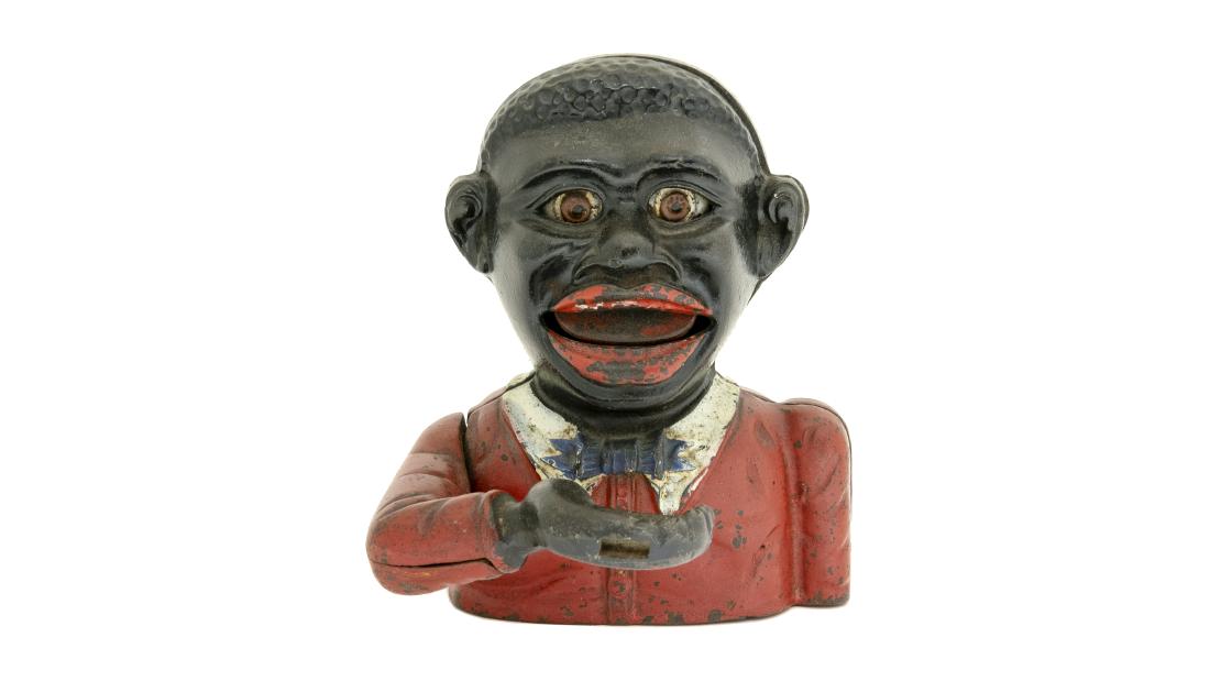 Little Joe: John Harper Ltd. Willenhall, England - 1920's Cast Iron A classic coin swallowing bank.