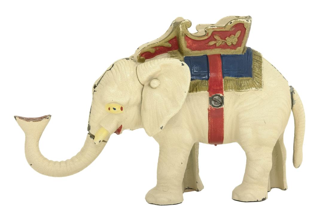 Elephant with Howdah: Hubley Mfg. Co. Lancaster, PA - 1930's Cast Iron