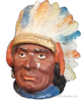 INDIAN BUST WITH FULL HEADDRESS STILL BANK