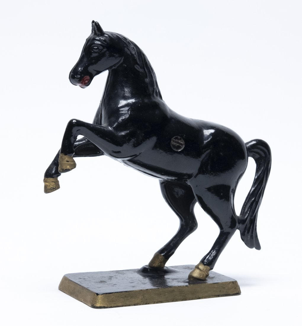 Horse on Platform Cast Iron Still Bank (1 of 2)