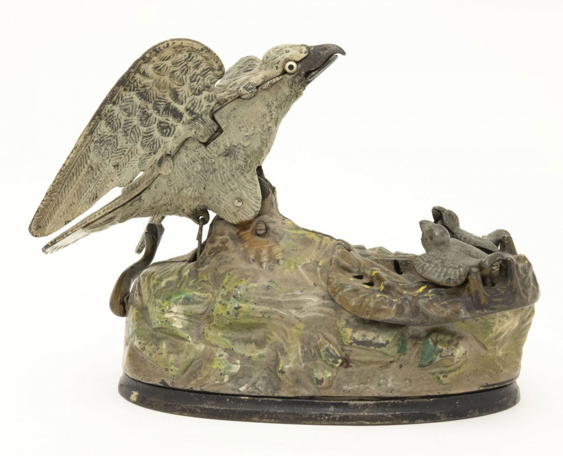 Eagle & Eaglets Iron Mechanical Bank (1 of 2)