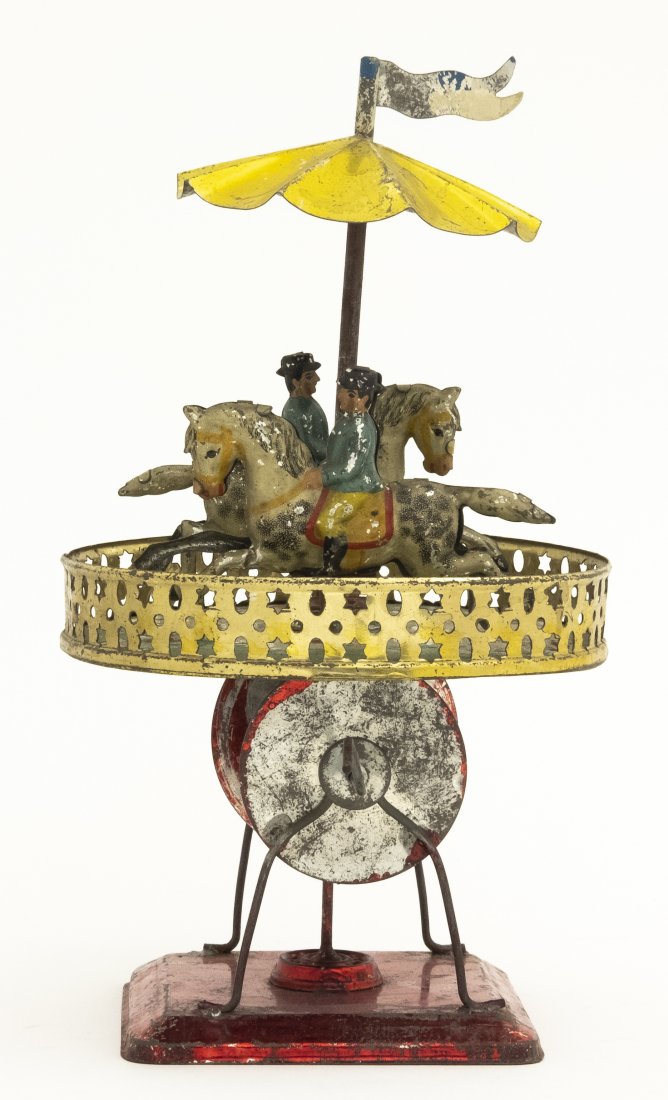 German Elevated Carousel Tin Toy (1 of 2)