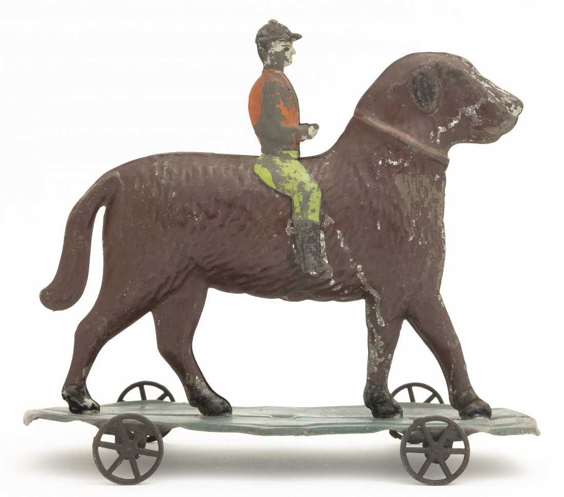 George Brown Dog with Rider Platform Toy (1 of 2)
