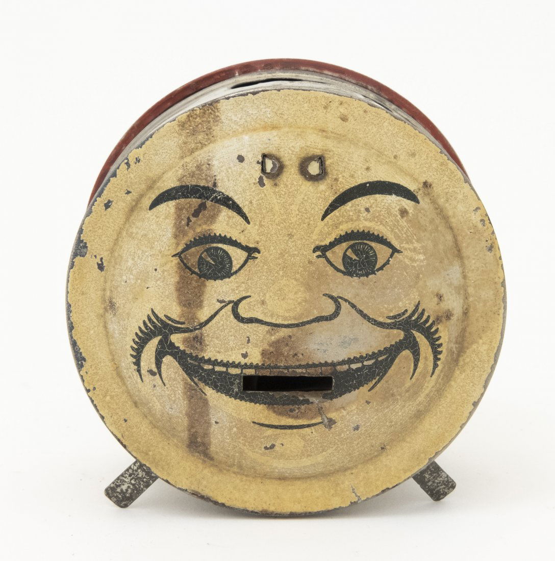 Round Face Tin Mechanical Bank (1 of 3)