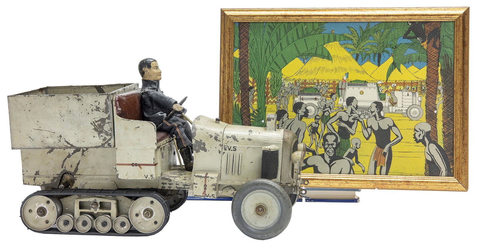 Citroen Army Half Truck with Advertisement: French, Circa 1930 This is one of the scarcest of all Citroen vehicles. It is in Excellent Condition.