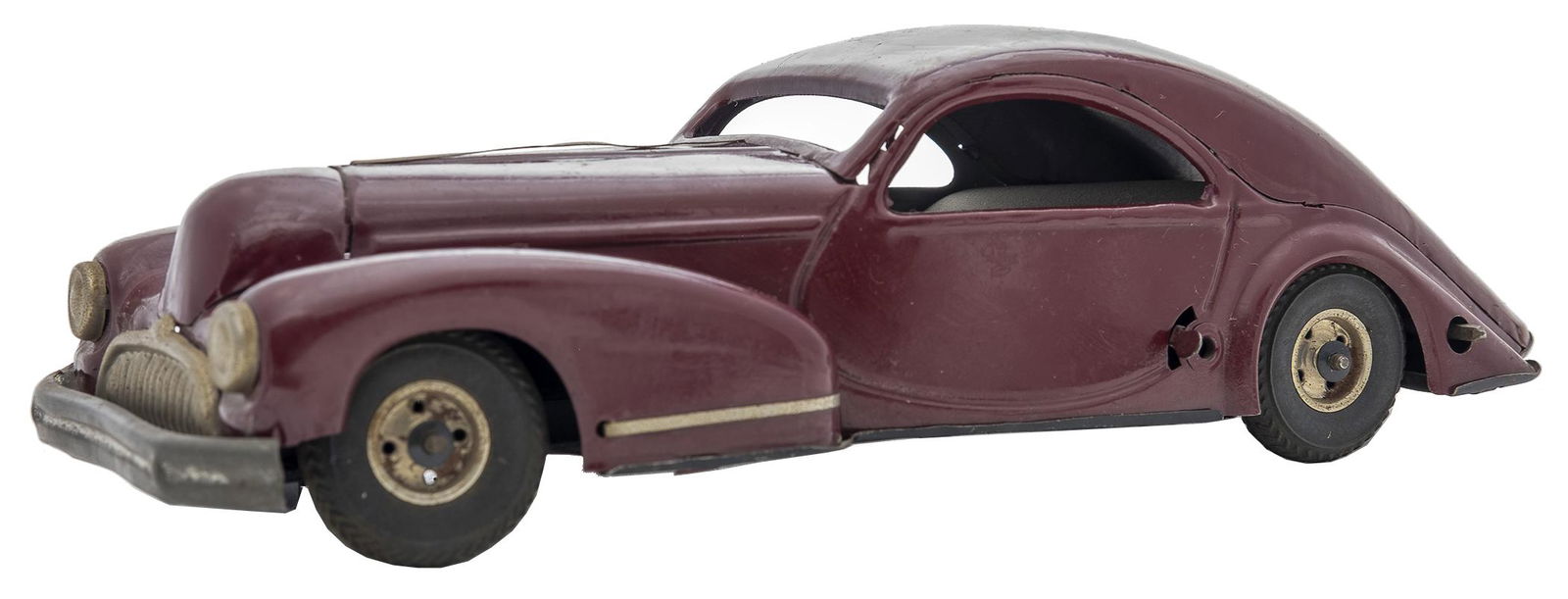 Gunthermann Coupe with Working Lights: German, Circa 1930's, 10.5" L