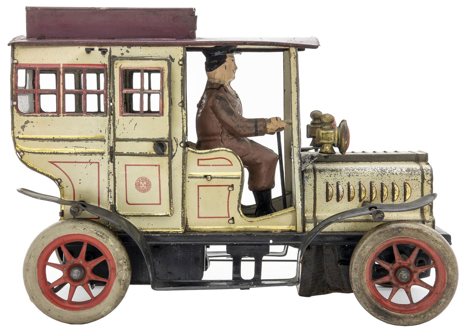 Gunthermann Georgian Window Limousine: German, Circa 1912, 8.5" L This is the scarce large size Georgian Window toy auto.