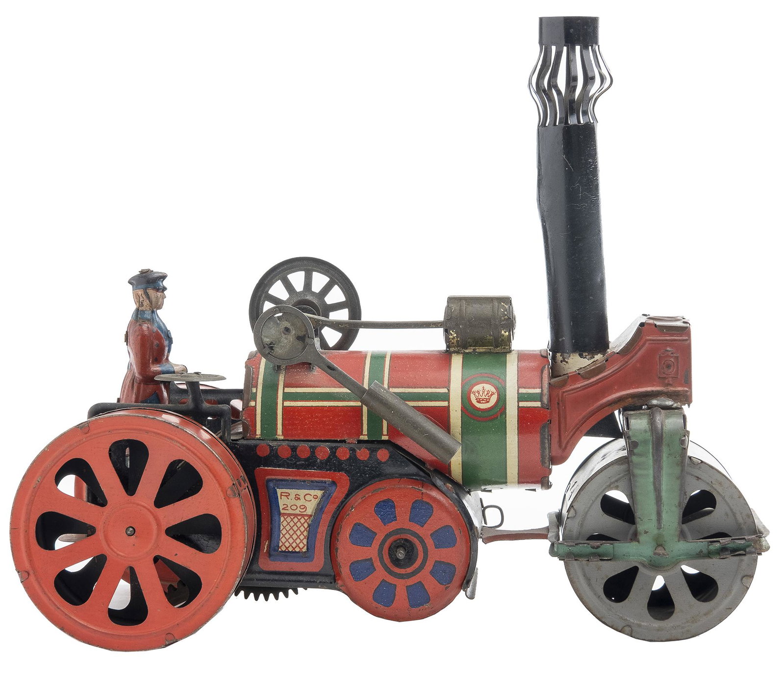 Richter & Company Steam Roller: German, Circa 1920's, 8.5" L