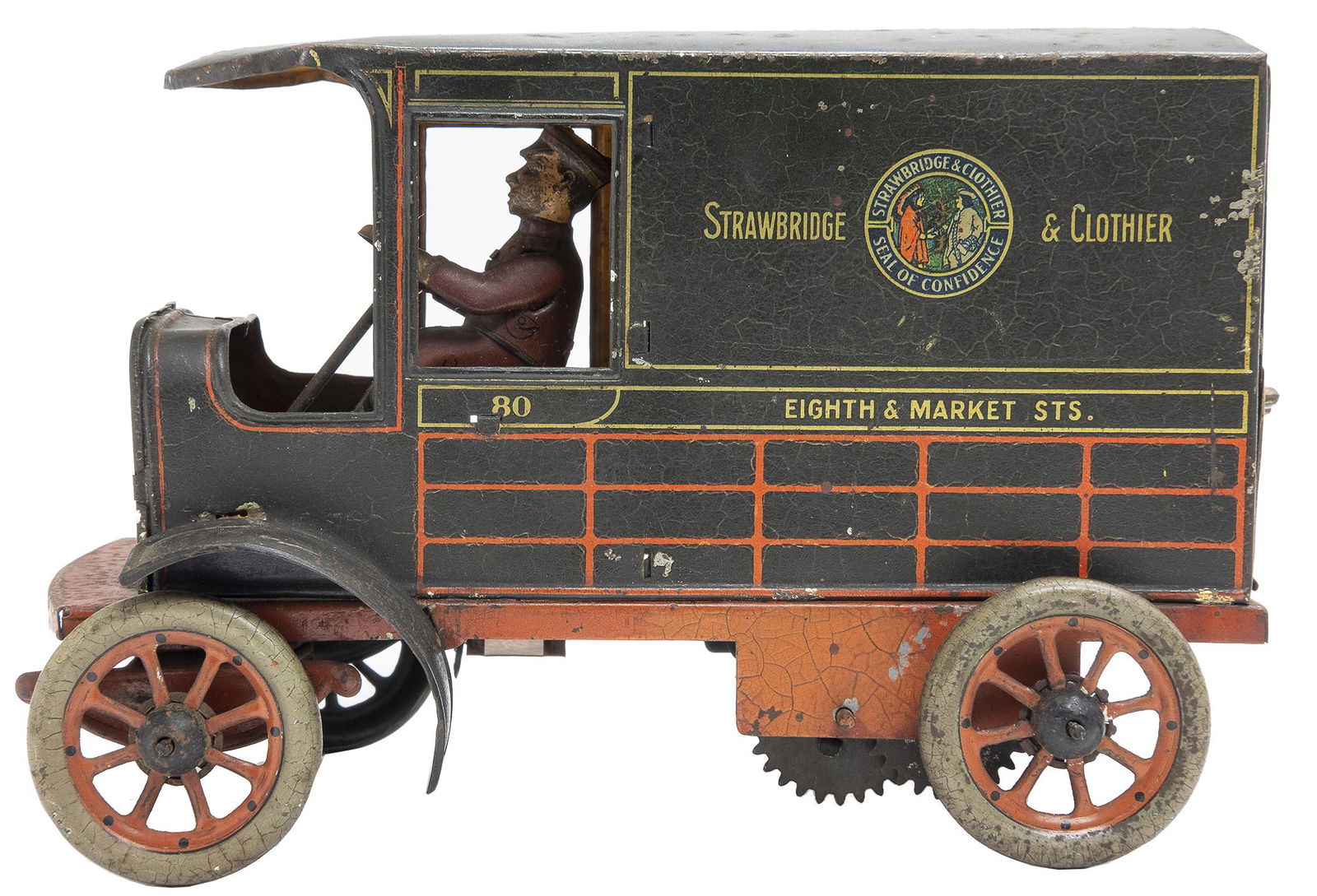 Hans Eberl Strawbridge & Clothier Delivery Van: German, Circa 1915, 7.5" L