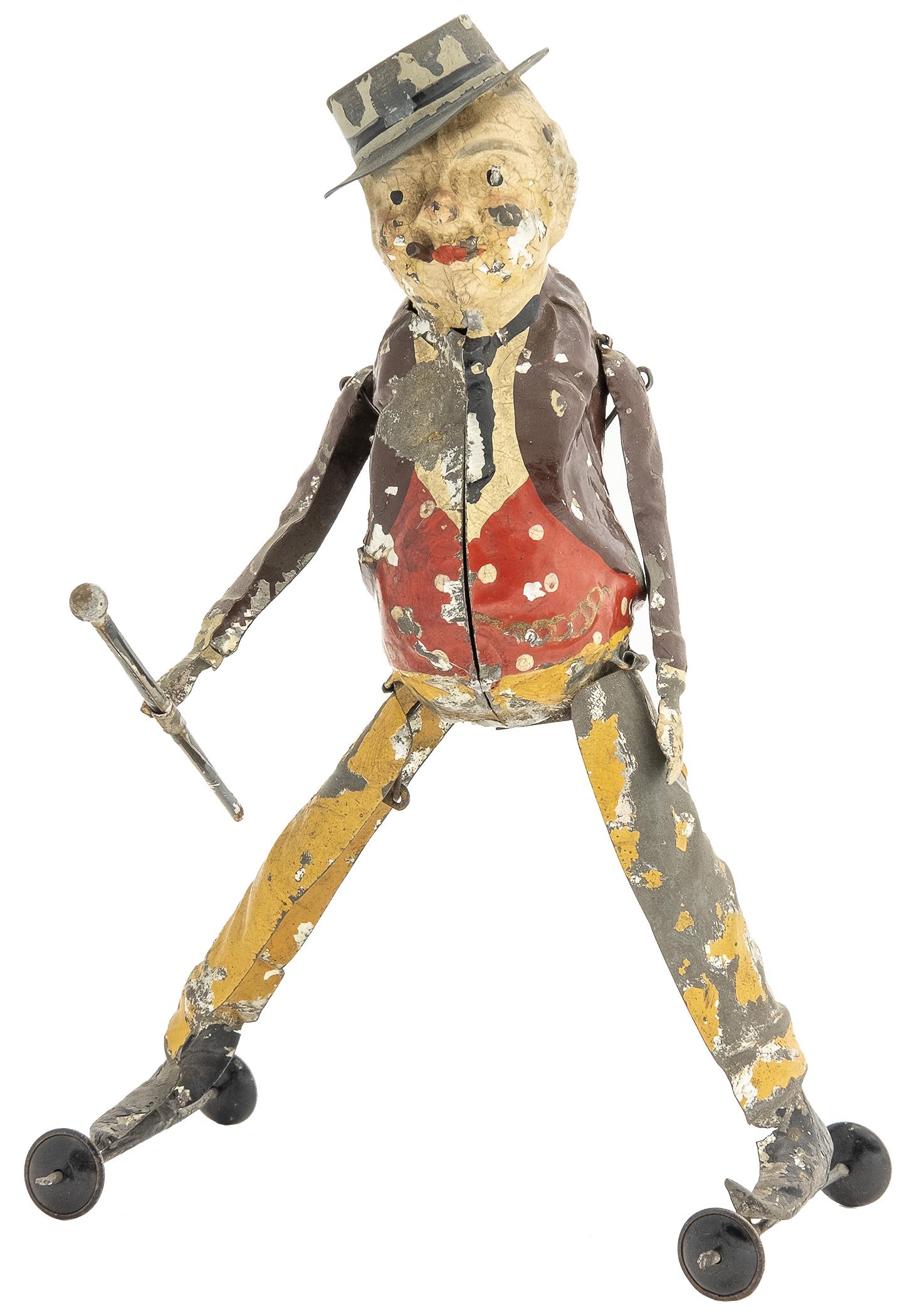 Gunthermann Roller Skating Foxy Grandpa: German, Circa 1905, 8" T A scarce comic themed toy.