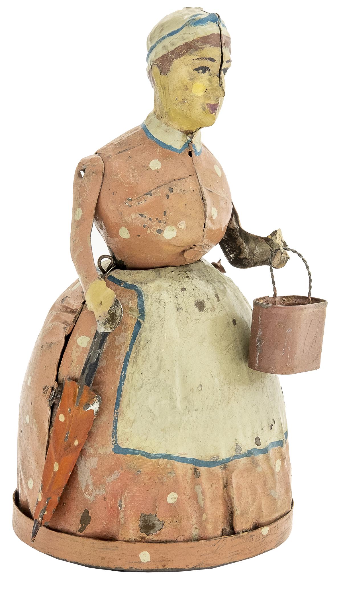 Gunthermann Woman with Umbrella: German, Circa 1905, 7" T