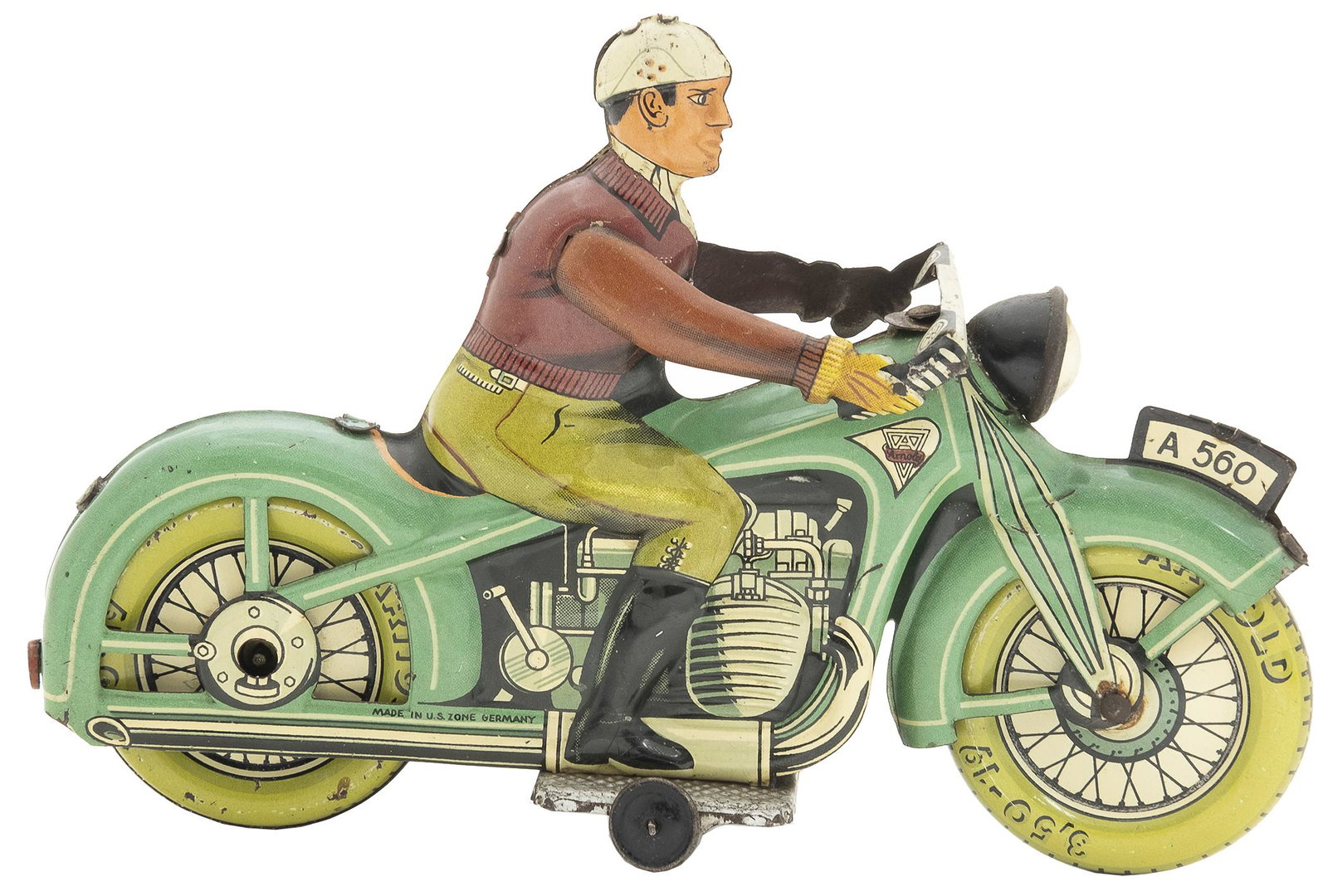 Arnold Motorcycle A560: German, Late 1940's, 8.5" L
