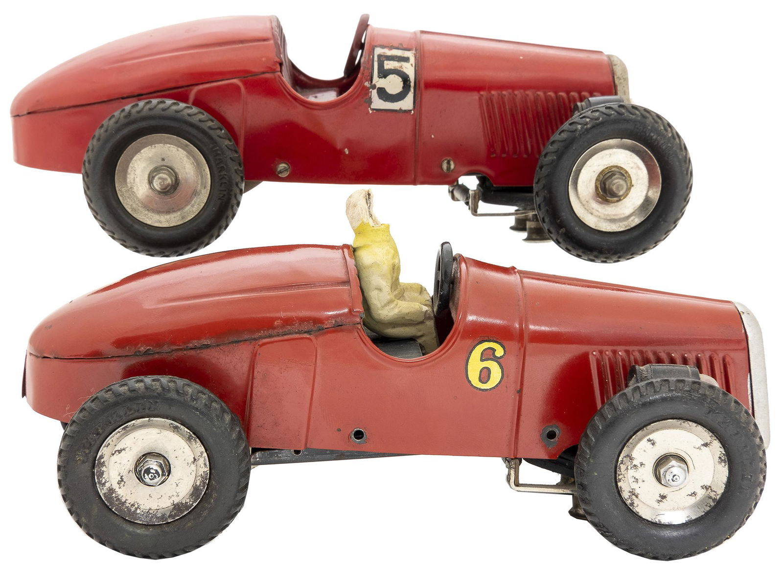 Two Marklin Race Cars #6 & #5: German, 7.25" L