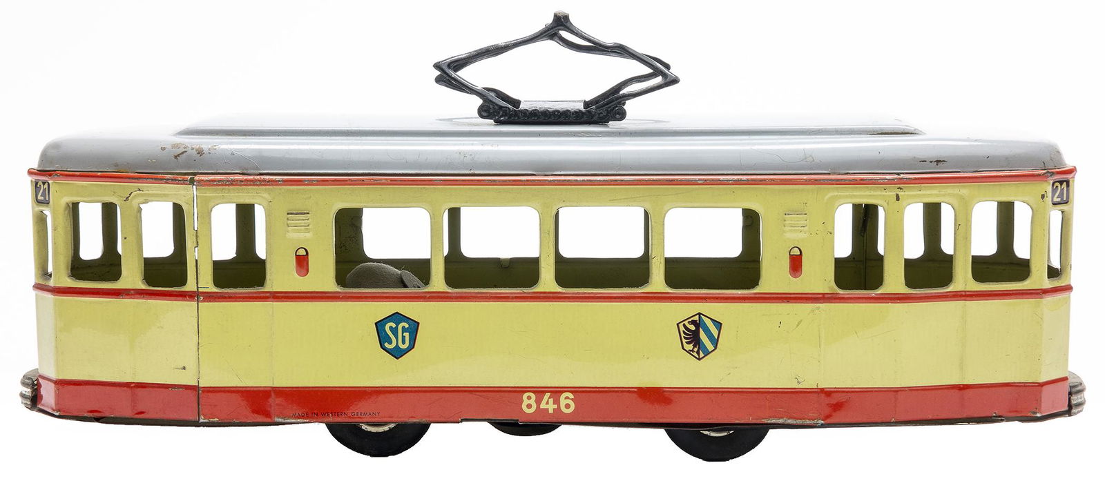 Gunthermann Tram #846: German, 1950's, 12.25"
