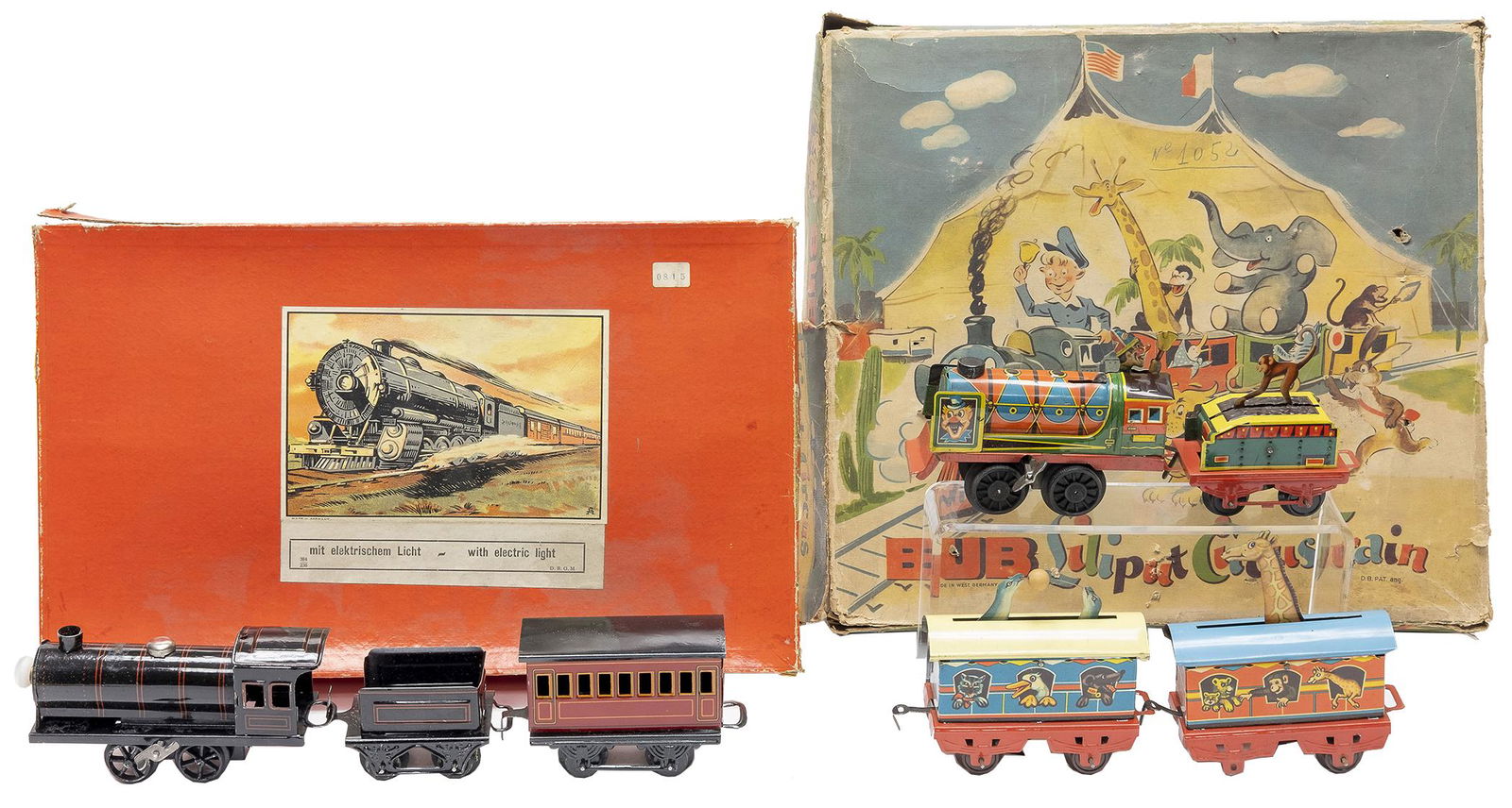 Two Train Sets by Karl Bub & AS: German, 1920's/1950's