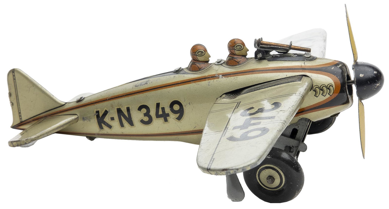 Kellerman #349 Fighter Plane: German, 1930's, 7,25" L x 8,25" Wingspan