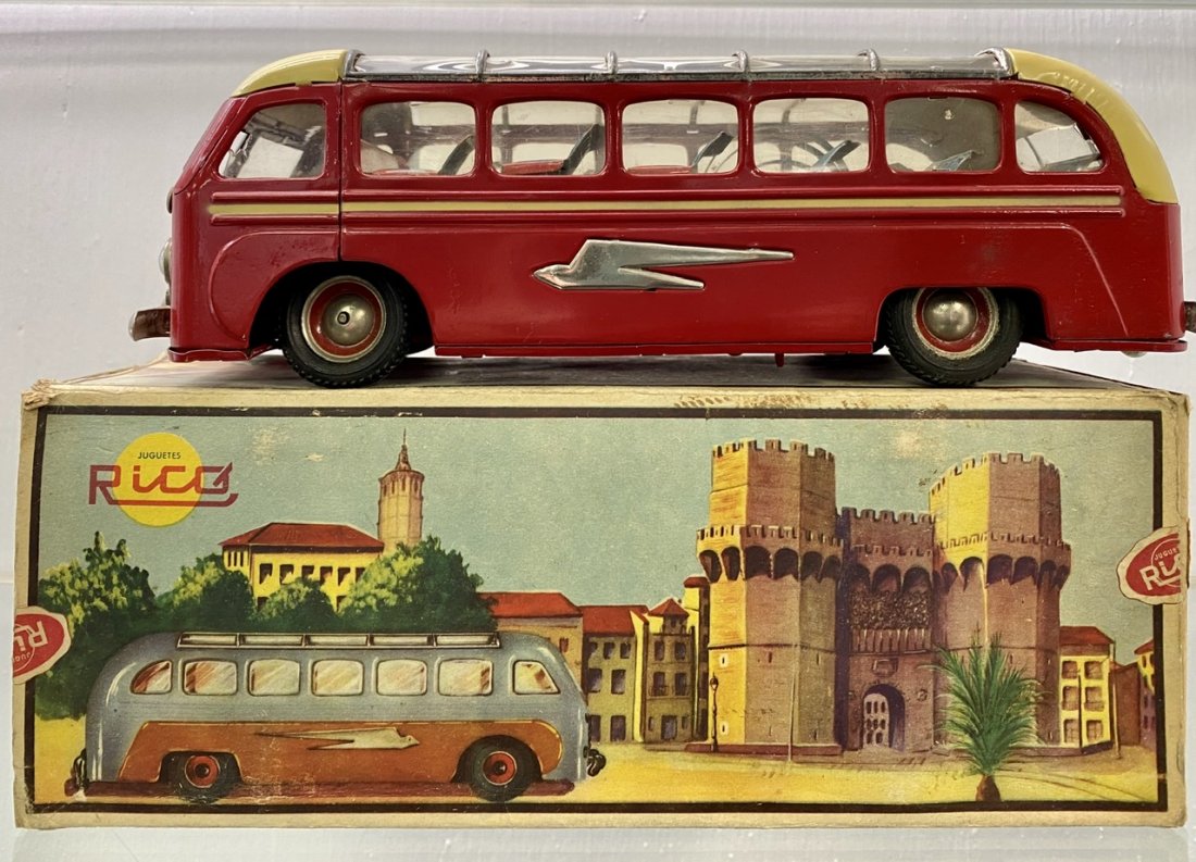 Boxed Rico Panoramic Bus: Spanish, 1950's, 11" L