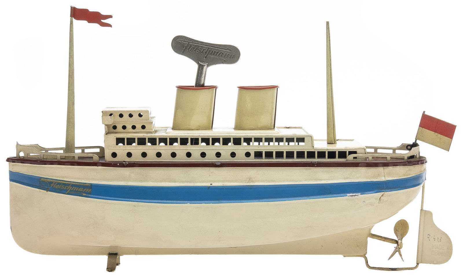Fleischman Ocean Liner: German, 1950's, 11.25" L
