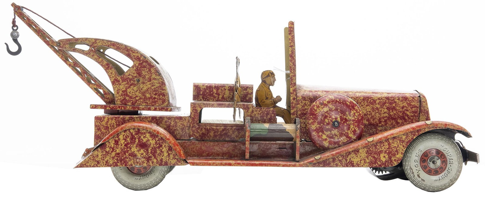 Charles Rossignol Tow Truck: French, 1930's, 16.5" L