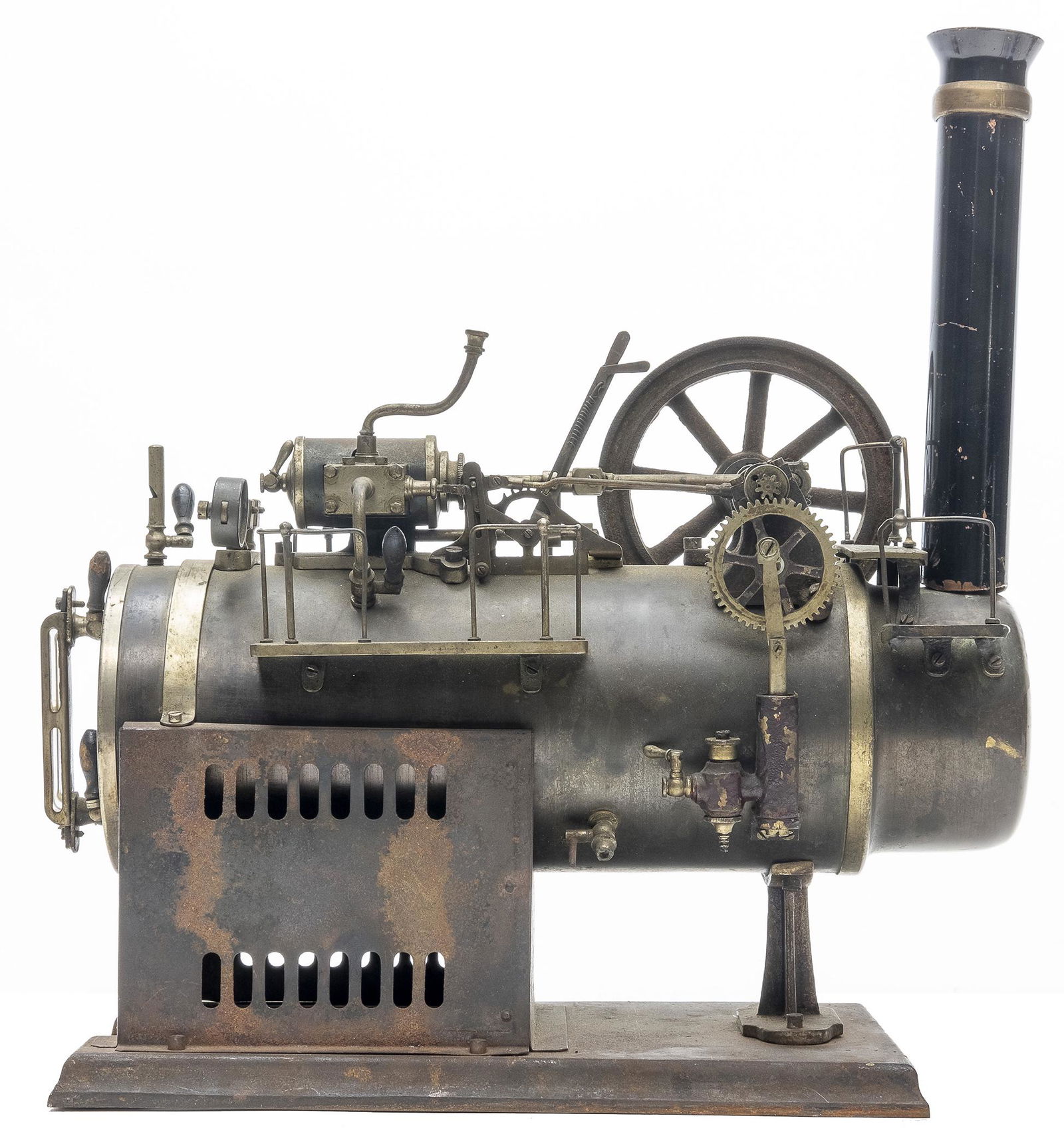 Falk Horizontal Steam Engine: German, 1910, 10.5" x 5.5" 13.5" T