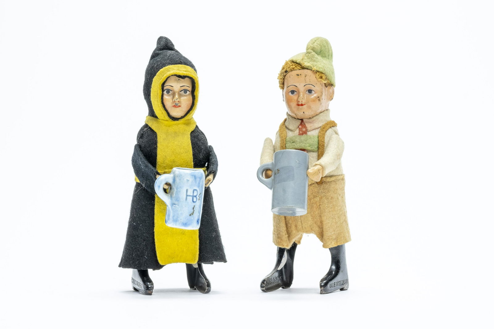 Schuco & Co. Bavarian/Monk Drinking from Stein: German, Circa 1930, 5.5" T