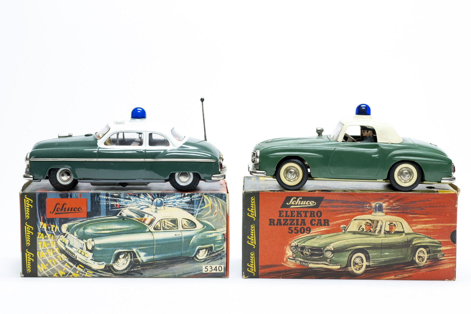 Schuco & Co. Two Police Cars with Boxes (1 of 1)